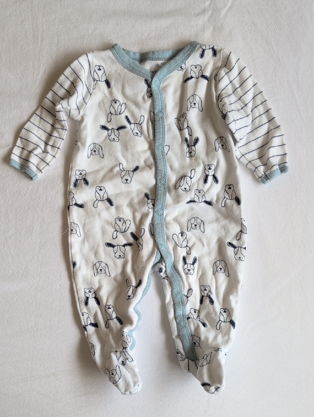 carter's puppy dog cotton snap close footie sleeper pajamas 6 months baby boy